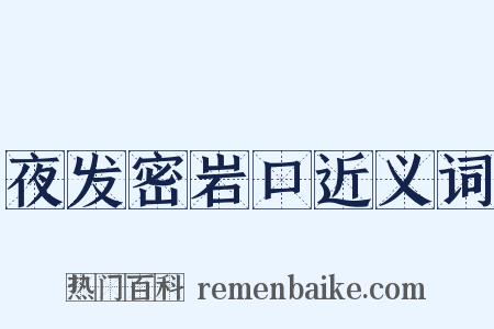 夜发密岩口近义词是什么意思的图片